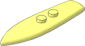 Minifig Surf Board  2 x  6.5