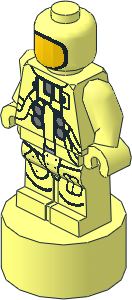 Minifig Statuette with Astronaut Pattern