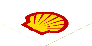 =Sticker 1.9 x 1.9 with Shell Logo