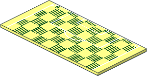 Tile  8 x 16 with Dark Green and White Soccer Field Lines Pattern