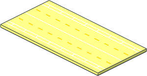 Tile  8 x 16 with Runway Pattern