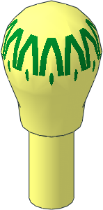 Minifig Maracas with Green Border Pattern