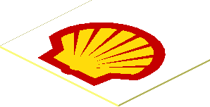 Sticker  0.7 x  0.9 with Shell Logo 1971