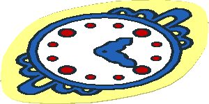 Sticker  3.3 x  2.3 Vintage Clock