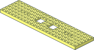 Train Base  6 x 24 with  6 Holes, Twin  2 x  2 Cutouts and Reinforced Underside