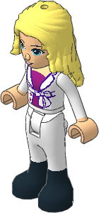 _Figure Friends Liza with White Riding Pants, Magenta Top and White Jacket with Bow