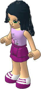 _Figure Friends Emma with Magenta Layered Skirt, Medium Violet Top