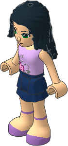 _Figure Friends Emma with Dark Blue Layered Skirt, Medium Violet Top