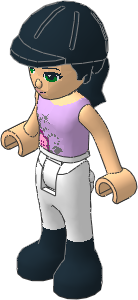 _Figure Friends Emma with White Riding Pants, Medium Violet Top