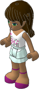 _Figure Friends Sarah with Light Aqua Layered Skirt, White Top