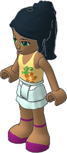 _Figure Friends Nicole with Light Aqua Layered Skirt, Light Yellow Halter Top