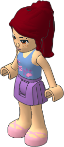 _Figure Friends Mia with Medium Lavender Pleated Skirt, Light Blue Top