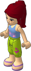 _Figure Friends Mia with Lime Cropped Trousers, Light Blue Top