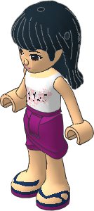_Figure Friends Maya with Wrap-Around Skirt, White Vest Top