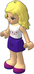 _Figure Friends Naya with Dark Purple Pleated Skirt, White Vest Top