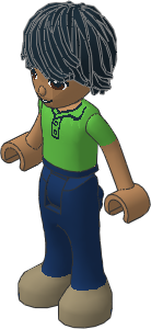 _Figure Friends Matthew with Dark Blue Trousers, Bright Green Polo Shirt