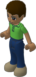 _Figure Friends Robert with Dark Blue Trousers, Bright Green Polo Shirt