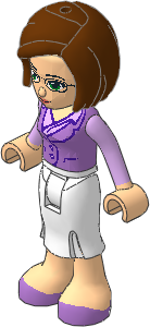 _Figure Friends Ms. Stevens with White Long Skirt, Medium Lavender Vest over Lavender Shirt