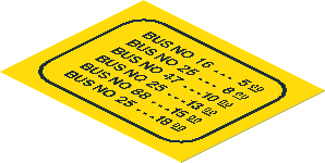 Sticker  2.3 x  2.9 with Bus Schedule