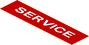 Sticker  0.9 x  3.7 with "SERVICE"