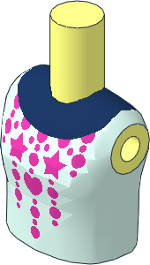 Figure Friends Girl Torso with Light Aqua Sweater with Christmas Pattern