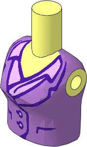 Figure Friends Woman Torso with Medium Lavender Vest over Lavender Shirt Pattern