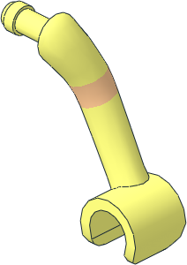 Figure Friends Female Left Arm Light Nougat with Short Sleeve and Glove Pattern