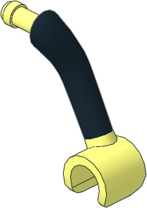 Figure Friends Female Left Arm with Black Sleeve Pattern