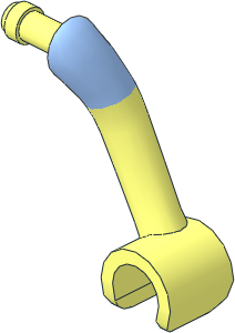 Figure Friends Female Left Arm with Bright Light Blue Short Sleeve Pattern