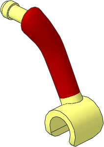 Figure Friends Female Left Arm with Red Sleeve Pattern