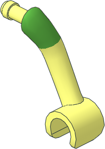 Figure Friends Female Left Arm with Bright Green Short Sleeve Pattern