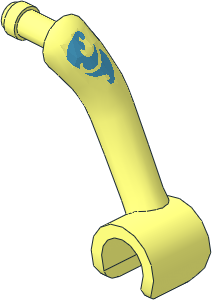 Figure Friends Female Left Arm with Dark Azure Water Symbol Tattoo Pattern