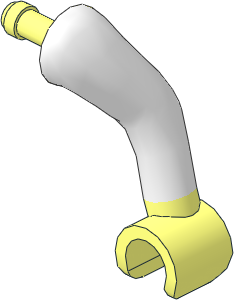 Figure Friends Male Left Arm with White Sleeve Pattern