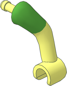 Figure Friends Male Left Arm with Bright Green Short Sleeve Pattern