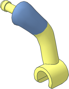 Figure Friends Male Left Arm with Medium Blue Short Sleeve Pattern