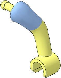 Figure Friends Male Left Arm with Bright Light Blue Short Sleeve Pattern