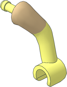 Figure Friends Male Left Arm with Tan Short Sleeve Pattern