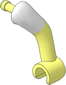 Figure Friends Male Left Arm with White Short Sleeve Pattern