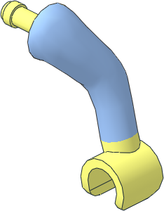 Figure Friends Male Left Arm with Bright Light Blue Sleeve Pattern