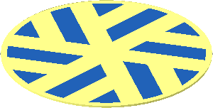 Sticker  1.3 x  1.3 Round with Blue Snowflake Logo