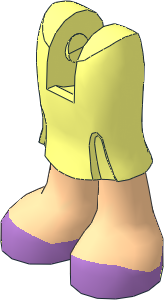 Figure Friends Legs with Long Skirt with Light Nougat Legs and Medium Lavender Shoes Pattern