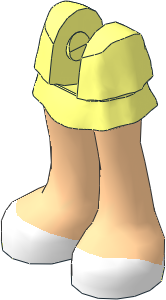 Figure Friends Legs with Layered Skirt with Light Nougat Legs and White Shoes Pattern