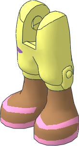 Figure Friends Legs with Cropped Trousers with Medium Lavender Flower, Medium Nougat Legs and Bright Pink Sandals Pattern