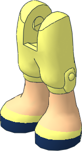 Figure Friends Legs with Cropped Trousers, Light Nougat Legs and Shoes with Dark Blue Soles and Stripe Pattern