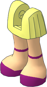 Figure Friends Legs with Pleated Skirt with Light Nougat Legs and Magenta Shoes with Ankle Straps Pattern
