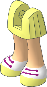 Figure Friends Legs with Pleated Skirt with Light Nougat Legs and Shoes with White Tops and Magenta Laces Pattern