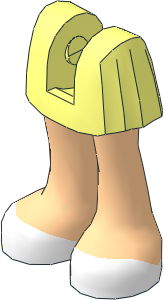 Figure Friends Legs with Pleated Skirt with Light Nougat Legs and White Shoes Pattern