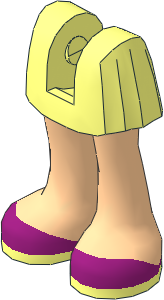 Figure Friends Legs with Pleated Skirt with Light Nougat Legs and Magenta Shoes Pattern