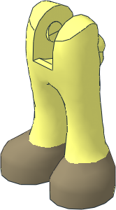 Figure Friends Legs with Trousers with Dark Tan Shoes Pattern