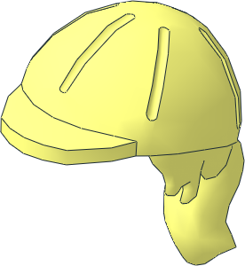 Figure Friends Hair Long with Ponytail, Side Bangs and Horse Riding Helmet